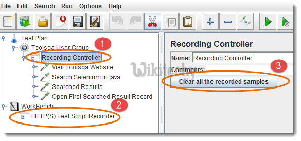  process of recording controller